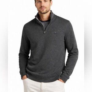 Ted Baker London Charcoal Quarter Zip Pullover Sweater Sz 3 Medium Capsule Men